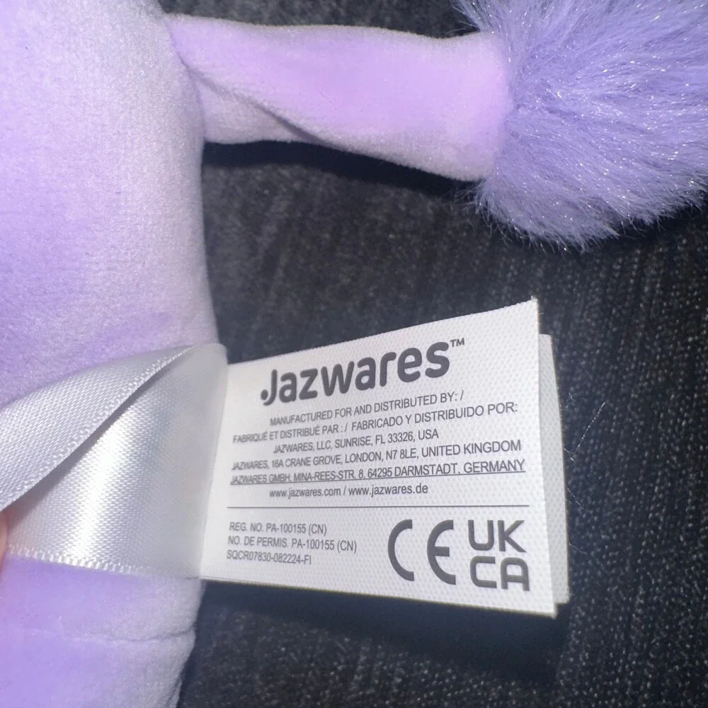 Squishmallows Bubba Purple Cow 8” Plush Spotted Belly Fuzzy Tail No Hang Tag